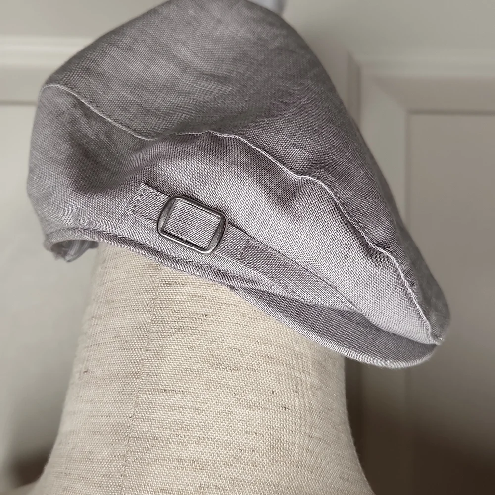 𝅺JANIE and Jack Linen Newsboy Cap Size 0-6 Months